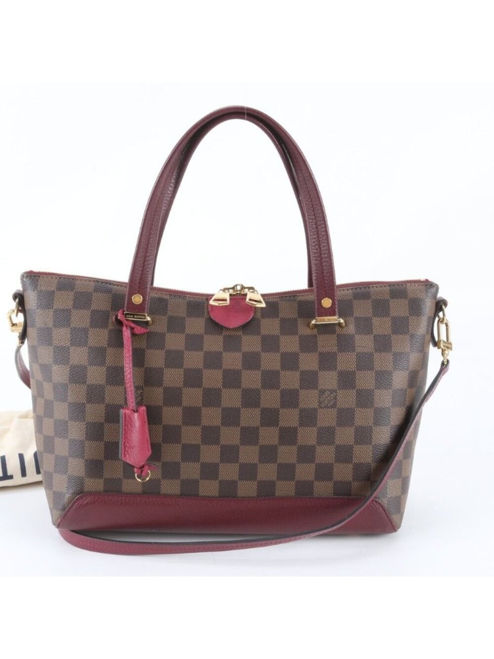 Louis Vuitton Damier Hyde Park Leather 2-Way Tote Bag Crossbody Shoulder